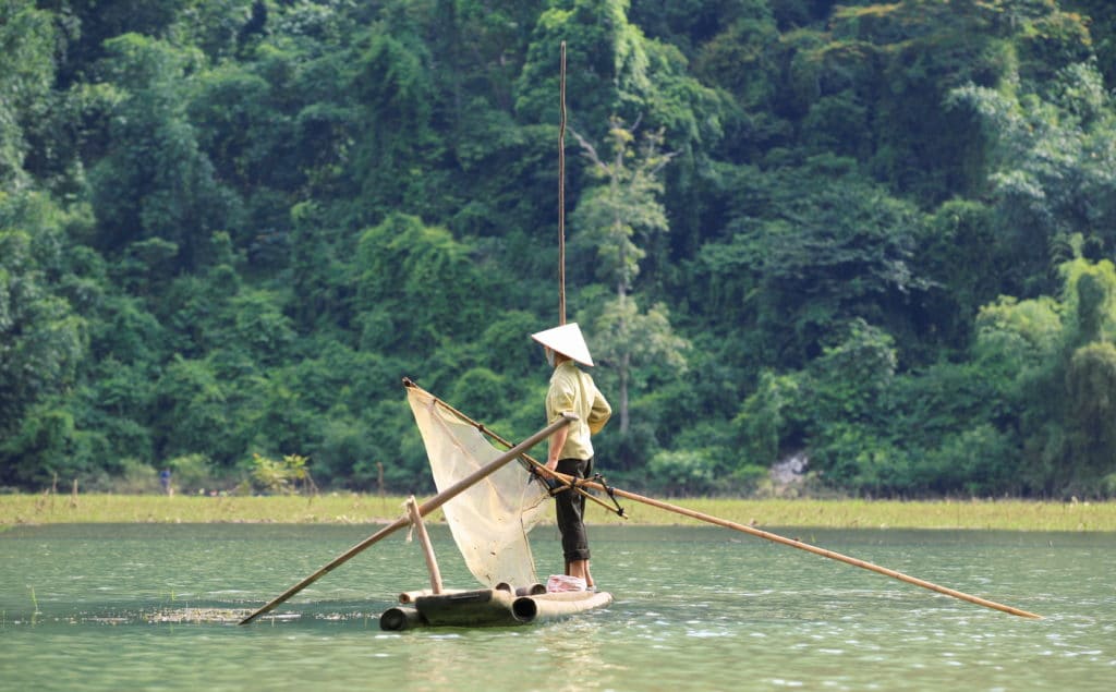 Ba Be National Park is a reserve in Bac Kan Province, Northeast Vietnam, set up to protect a freshwater lake along with surrounding limestone and lowland evergreen forests. It is located about 260 kilometers north of Hanoi.